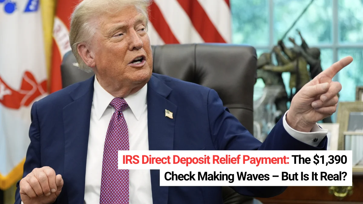 IRS Direct Deposit Relief Payment The $1,390 Check Making Waves – But Is It Real