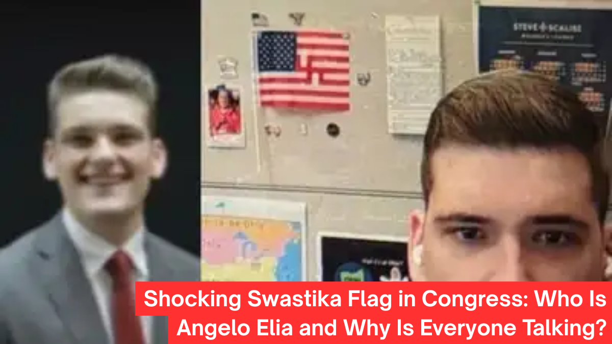 Shocking Swastika Flag in Congress Who Is Angelo Elia and Why Is Everyone Talking ( Image With Times Now News )